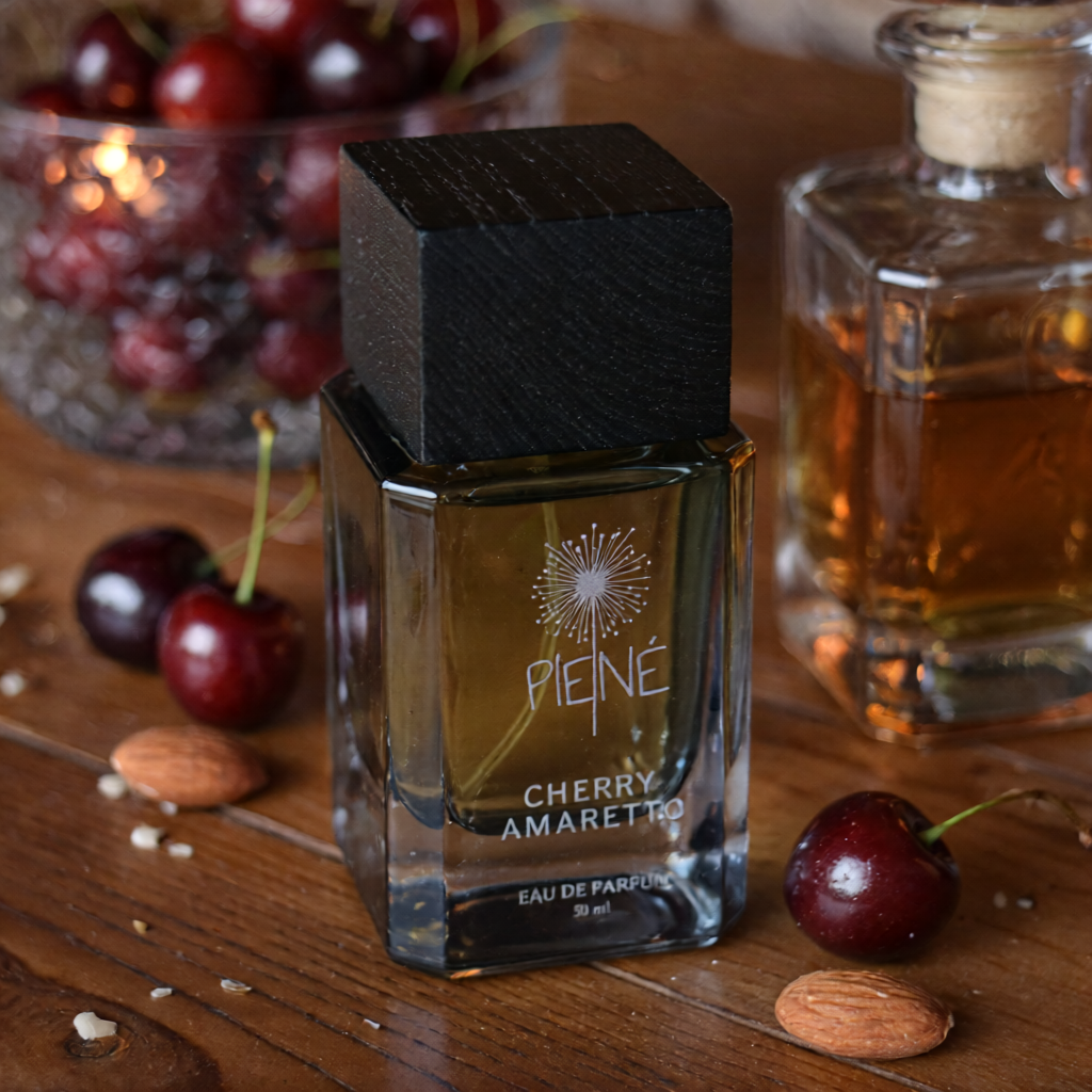 Cherry Amaretto perfume bottle – sweet cherry almond fragrance, unisex gourmand perfume