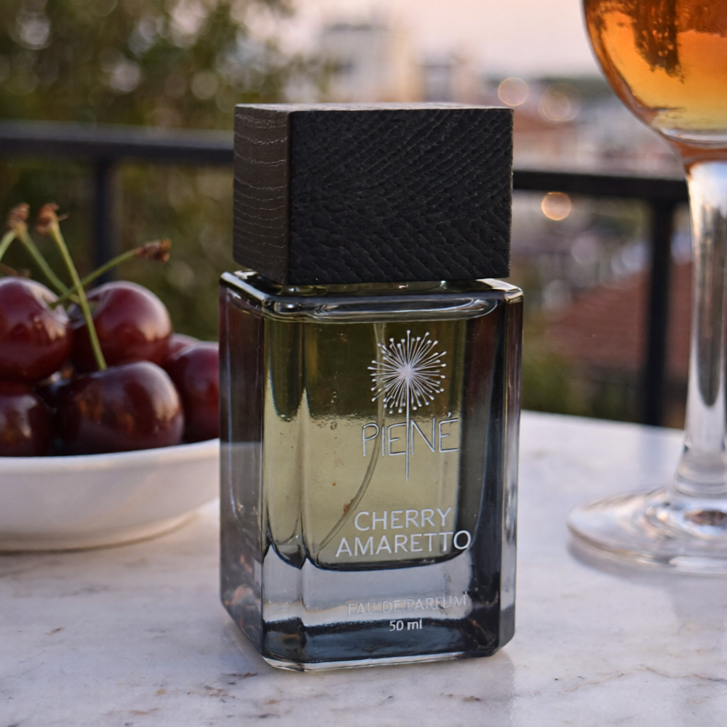 Cherry Amaretto perfume bottle – sweet cherry almond fragrance, unisex gourmand perfume