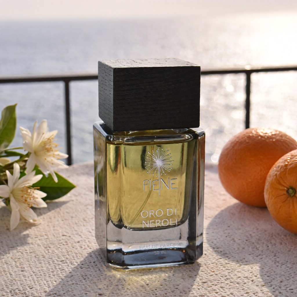 Oro di Neroli perfume bottle – bright neroli and citrus fragrance, elegant floral unisex perfume