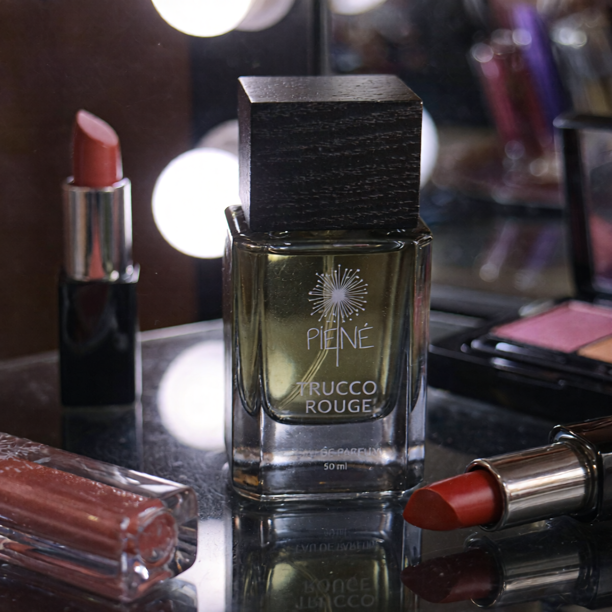 Trucco Rouge perfume bottle – powdery lipstick and vanilla scent Feminine perfume inspired by vintage makeup – Trucco Rouge Eau de Parfum