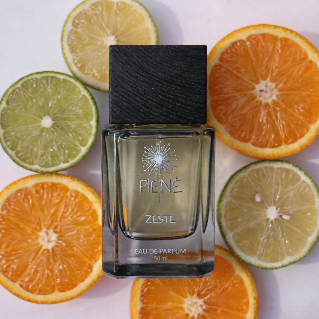 Zesté perfume bottle – citrus and musk fragrance Fresh unisex perfume with bergamot and cashmere – Zesté Eau de Parfum