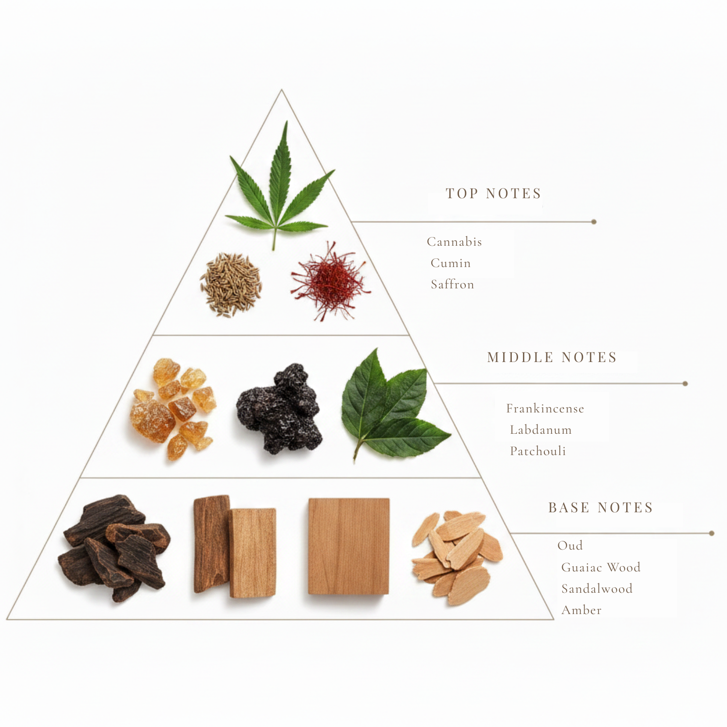Sacred Smoke fragrance notes pyramid